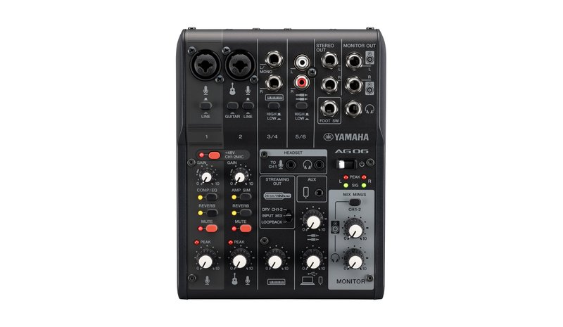 Yamaha AG06MK2 6 channels Black
