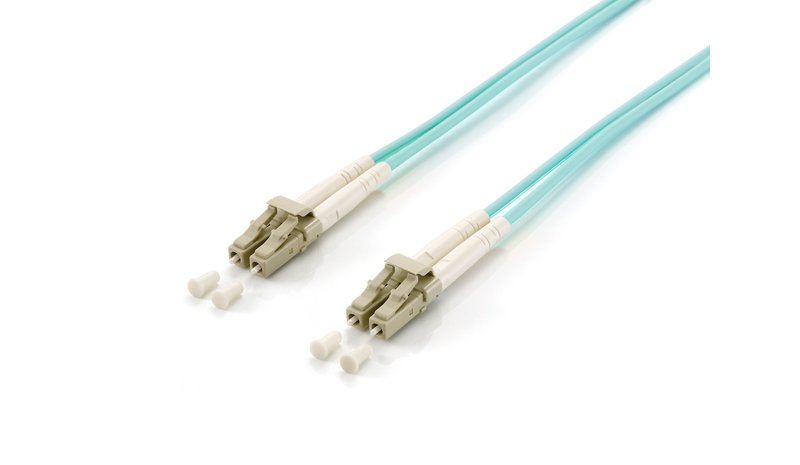 Equip LC/LC Fiber Optic Patch Cable, OM3, 1.5m