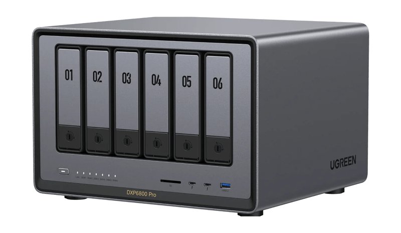Ugreen NASync DXP6800 Pro NAS Compact Intel® Core™ i5 i5-1235U 8 GB DDR5 0 TB UGOS Pro Black