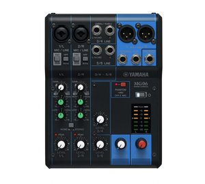 Yamaha MG06 audio mixer 6 channels Black