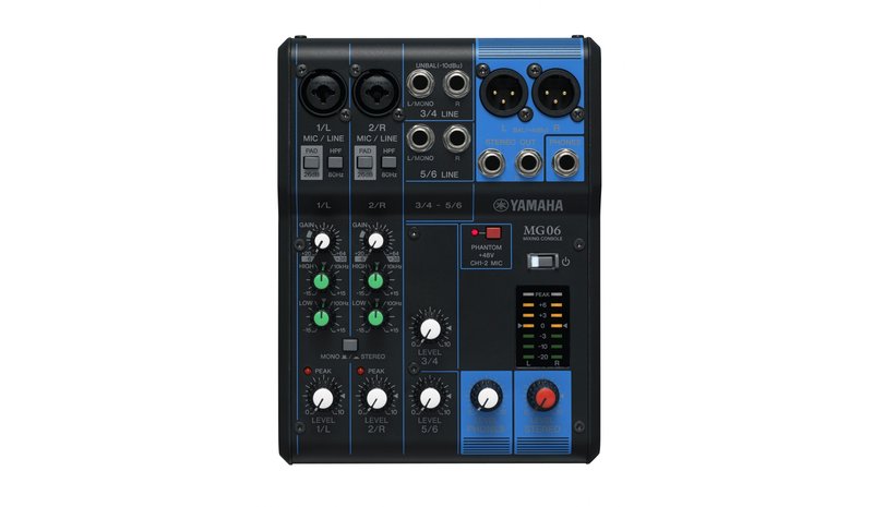 Yamaha MG06 audio mixer 6 channels Black