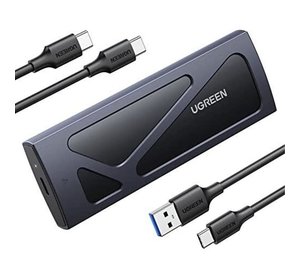 Ugreen 15512 storage drive enclosure SSD enclosure Black, Grey M.2
