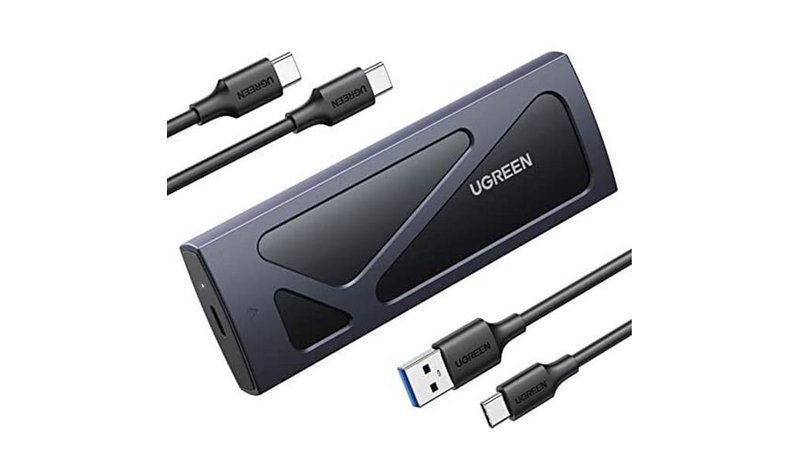 Ugreen 15512 storage drive enclosure SSD enclosure Black, Grey M.2