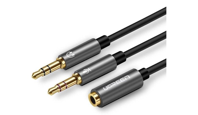 Ugreen 6957303828999 audio splitter Black, Grey