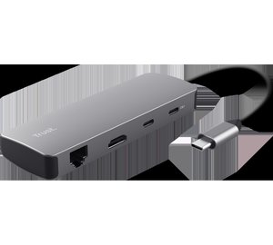 Trust 25672 interface hub USB Type-C Grey