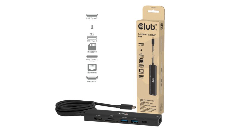 CLUB3D 7-1 USB-C® to HDMI™ Hub