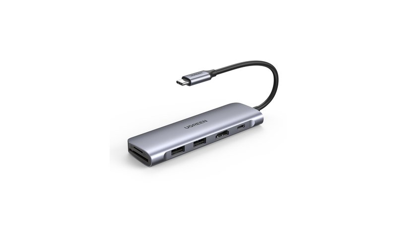 Ugreen 6-in-1 USB C PD USB 3.2 Gen 1 (3.1 Gen 1) Type-C Silver