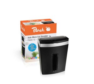 Peach PS600-10 paper shredder Micro-cut shredding 63 dB Black, Silver