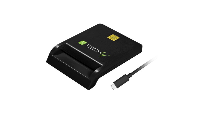 Techly Compact Smart Card Reader/Writer USB-C™ White – kuva 1/3