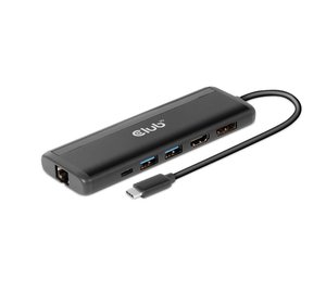 CLUB3D USB Gen 1 Type-C 8-in-1 MST Dual 4K60Hz Display Travel Dock