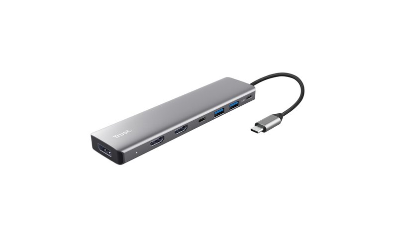 Trust 25661 interface hub USB Type-C Aluminium – kuva 1/2