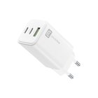 Cellularline Multipower Trio Port 65W - Smartphone, tablet e laptop 65W wall charger with 3 ports USB + USB-C + USB-C
