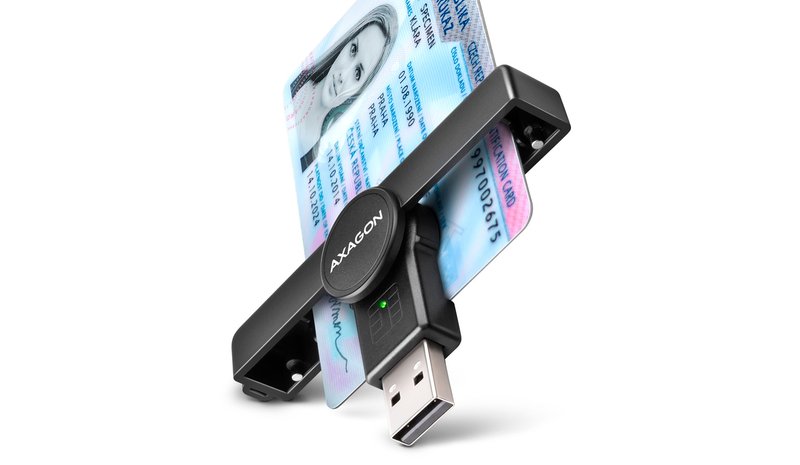 Axagon CRE-SMPA USB-A Smart / ID card PocketReader