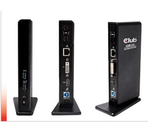 CLUB3D USB Gen1 Type A Dual Display ( HDMI and DVI) DisplayLink™ Docking Station