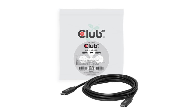CLUB3D USB-C® Safe Cable 240W No Data 2m/6.56ft