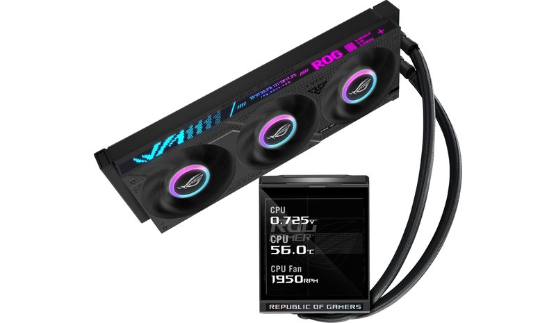 ASUS ROG Strix LC IV 360 ARGB LCD Processor Liquid cooling kit 12 cm Black