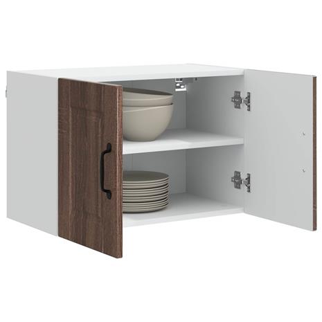 vidaXL Seinäkaappi 2 pcs Ruskea tammi 60 x 31 x 40 cm Tekninen puu