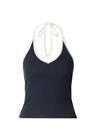 Urban Classics - Ladies Contrast Piping Neckholder Top - Niskalenkkitoppi - Naiset - Laivastonsininen