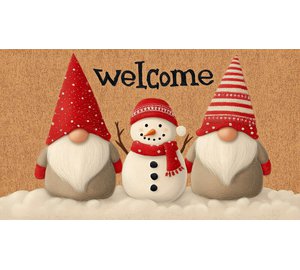 Linento ovimatto Snowman 40x70 cm
