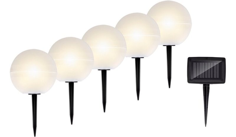LED-puutarhavalosarja Grundig, 5 kpl