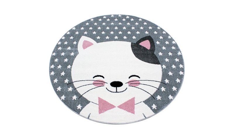 Lasten matto Kids Pink 0550, 120x120 cm