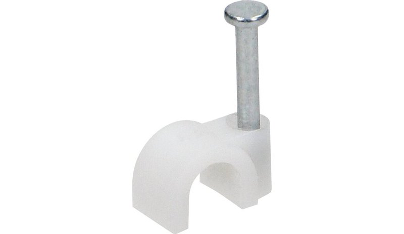 Pyöreä kaapelipidike nippusiteellä, 10mm, 25 kpl.