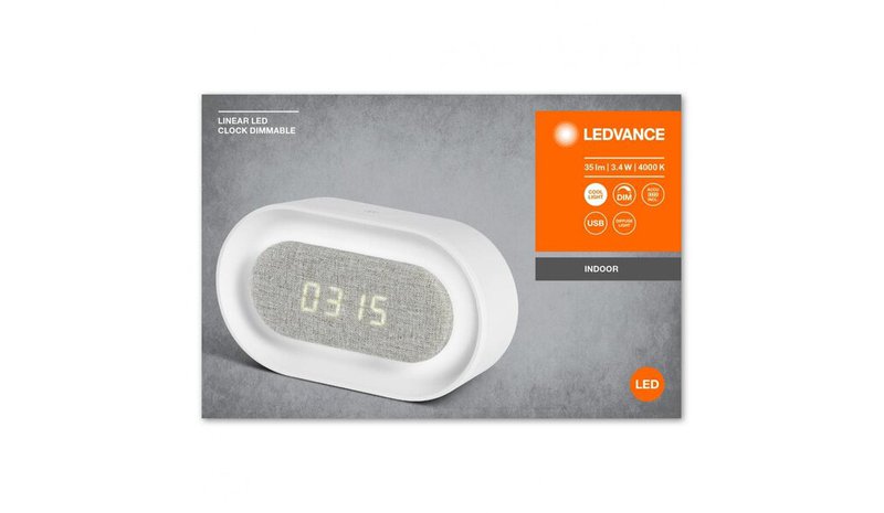 Lineaarinen LED-kello Himmennettävä Valkoinen