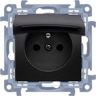 Simon 10 Socket single hermetic kannella ja tiivisteellä Ip44 musta