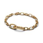 Pandora ME Openable Oval Link Chain rannekoru, keltakullattu, 564678C00
