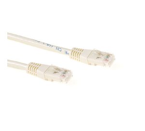 ACT Ivory 15 meter U/UTP CAT6 patch cable with RJ45 connectors