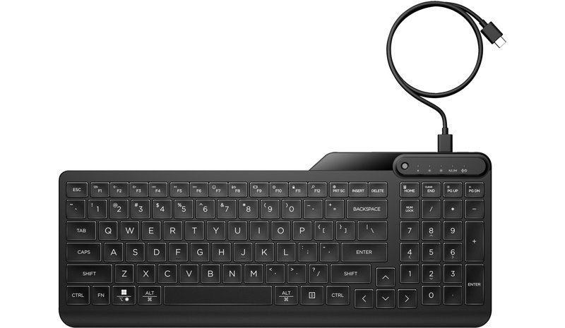HP 405 Multi-Device Backlit Wired Keyboard