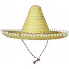 Meksikon hattu Sombrero - keltainen, olki