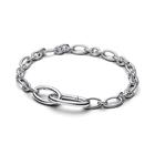 Pandora ME Openable Oval Link Chain rannekoru, hopeaa, 594678C00