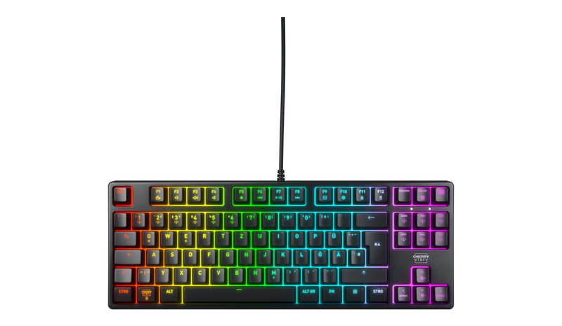 CHERRY K4V2 RGB, Tenkeyless mechanical gaming keyboard, German