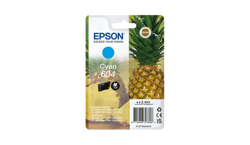 Epson Singlepack Cyan 604 Ink