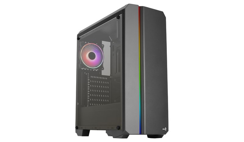 Aerocool GENESISV2BK PC ATX Case Front Panel LED ARGB Fan ARGB 12cm Black