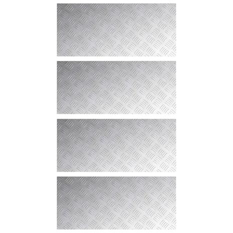 vidaXL Ruudulliset levyjen 4 pcs Hopea 90 x 40 cm Alumiini