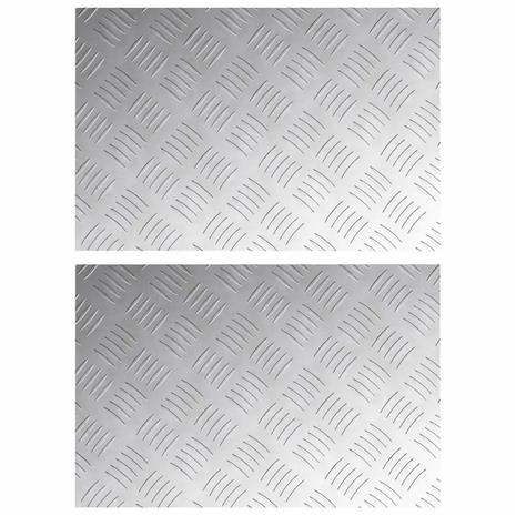 vidaXL Ruudulliset levyjen 2 pcs Hopea 60 x 40 cm Alumiini