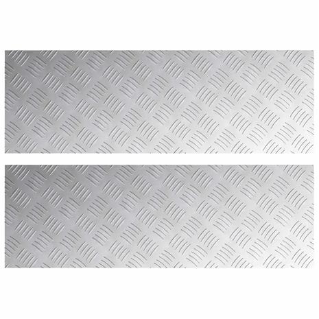 vidaXL Ruudulliset levyjen 2 pcs Hopea 90 x 30 cm Alumiini
