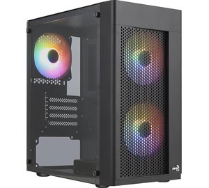Aerocool HEXFORMBKV2 Micro ATX PC Case 3 Fans FRGB Black