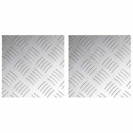 vidaXL Ruudulliset levyjen 2 pcs Hopea 20 x 20 cm Alumiini
