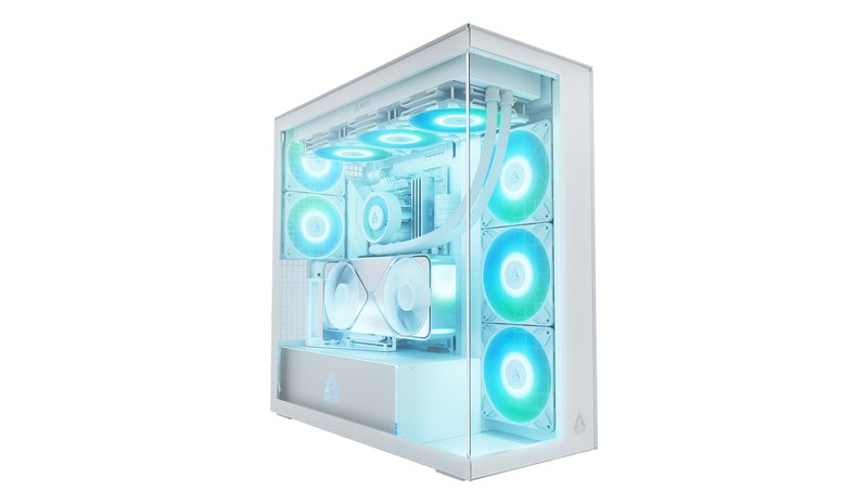 ARCTIC Xtender VG (White) Premium E-ATX PC Case with Vertical GPU Mounting