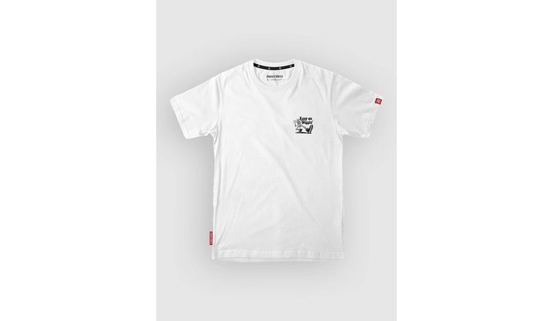 Loose Riders Keep On Diggin Tech Tee white Miehet