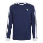 adidas Originals T-paita 3-Stripes - Navy Pitkähihainen