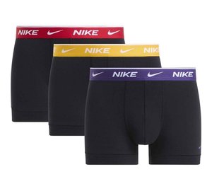 Nike Bokserit Essential Cotton Stretch 3-pack - Musta/Violetti/Keltainen/Punainen