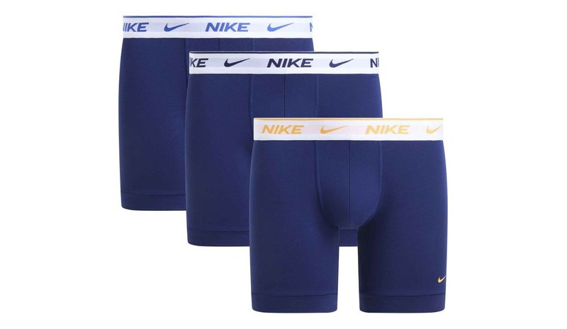 Nike Bokserit Essential Cotton Stretch 3-pack - Blue Graphite/Valkoinen