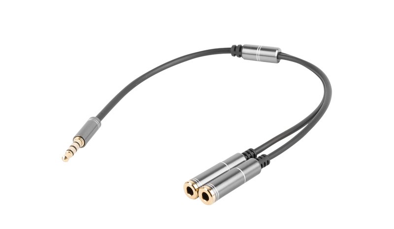 GENESIS A20 audio cable 0.2 m 3.5mm Black, Silver