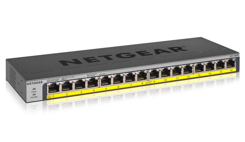 NETGEAR GS116PP-100EUS, kytkin