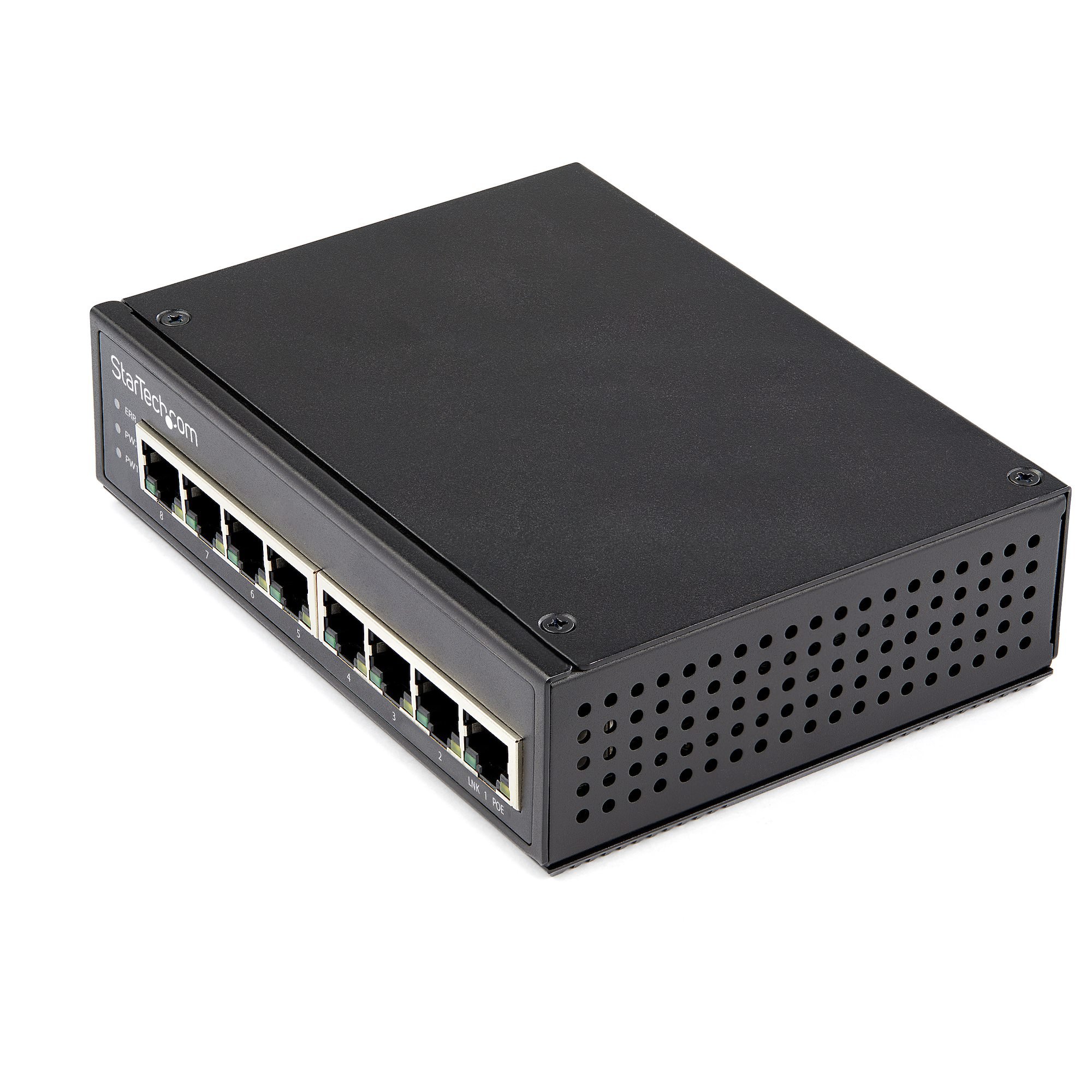 StarTech.com Industrial 8 Port Gigabit PoE Switch - 30W - Teho Over Ethernet Switch - GbE PoE+ Unmanaged Switch