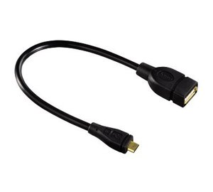 Hama USB 2.0 Adapter Cable USB cable 0.15 m USB A Micro-USB B 0.48 Gbit/s Black